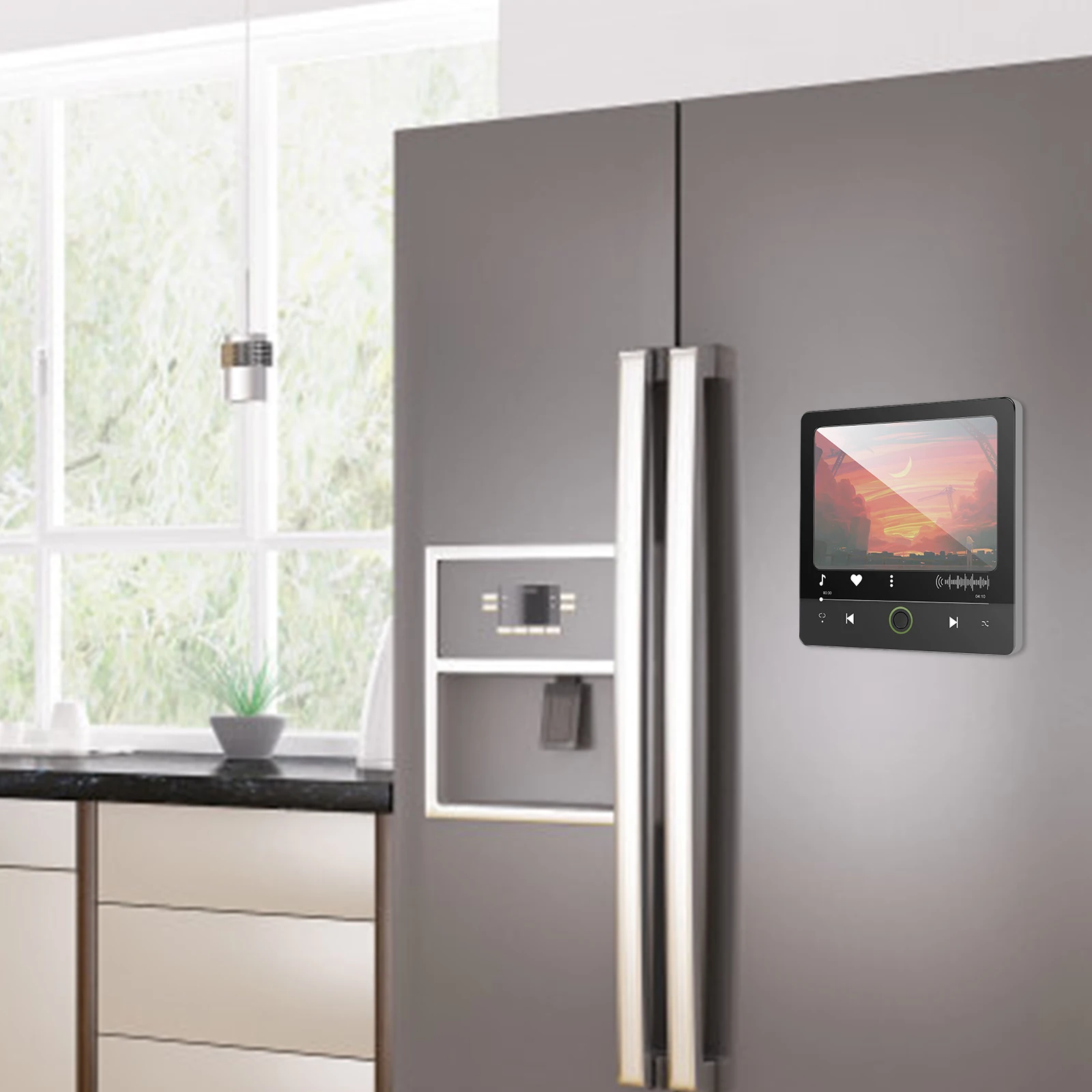 

Акриловый музыкальный магнит на холодильник, индивидуальный музыкальный альбом, наклейка на холодильник, компактная персонализированная магнитная табличка, плеер со встроенной музыкой