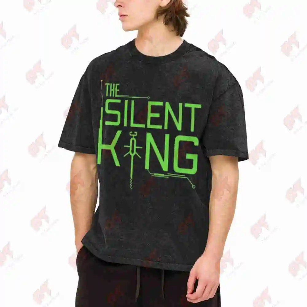 Necron Wargamer Silent King Vintage Washed Tee Pure Cotton T-Shirt