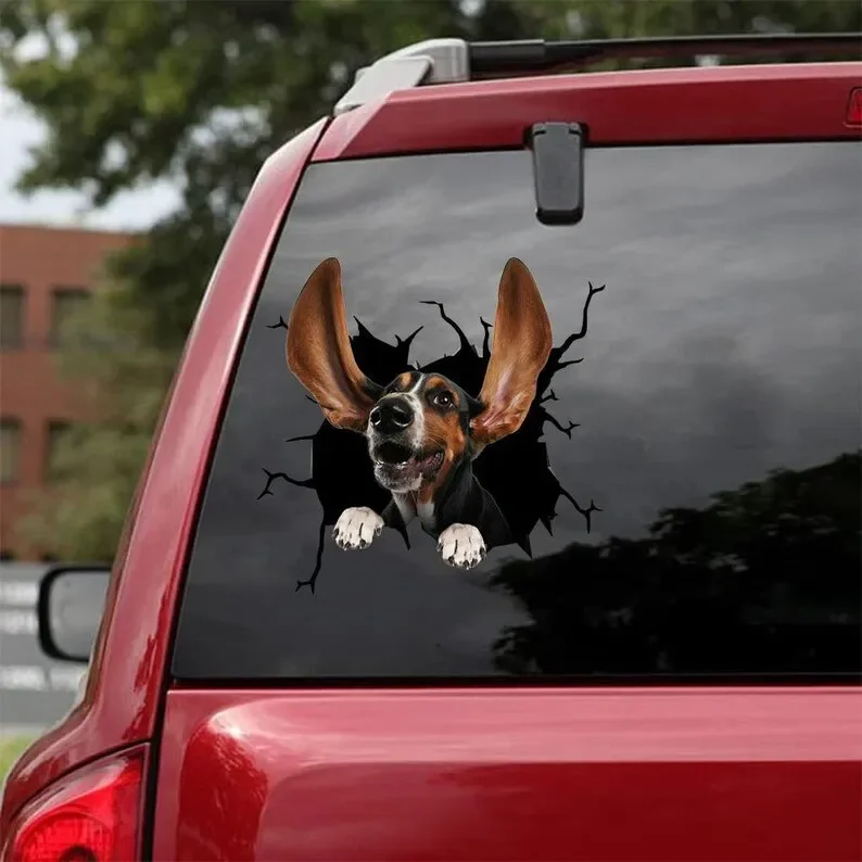 Basset Hound Decal - fits cars,Windows, Laptops and any smooth surface, Basset Hound Stickers, Custom Basset Hound Stickers, Ani