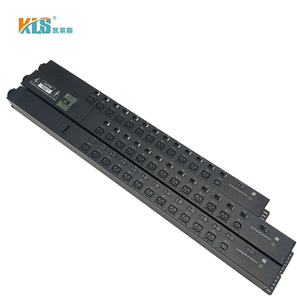 KLS High-power C19 socket PDU 3phase 415V 63A 45KW circuit breaker output branch protection