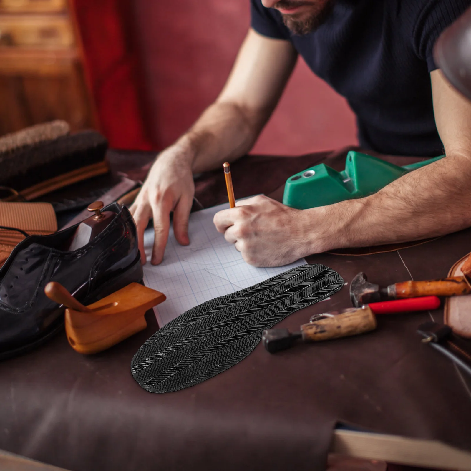 

2Pairs Non-Slip Rubber Shoe Sole Pad Sneaker Bottom Protector Boot Repair Patches Anti-Noise Cushion