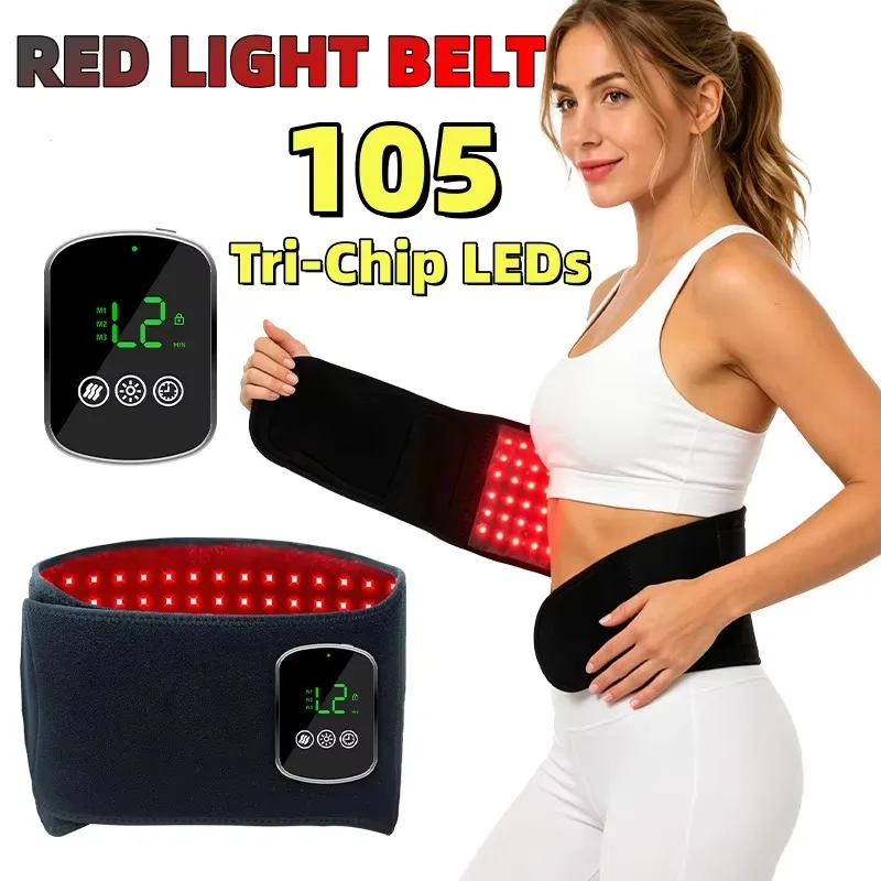 2026 new red light therapy belt 660nm 850nm rechargeable wearable infrared light therapy device