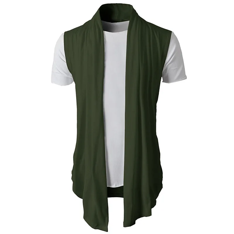 Men's Top Solid Color Fashion Sleeveless Knitted Cardigan Coat Men Designers Vest Fashion Men Clothing Vest for Men