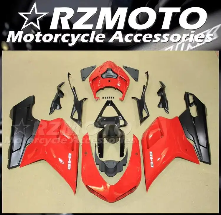 4Gifts New ABS Motorcycle Fairings Kit Fit For Ducati 848 1098 1198 1098s 1198s Bodywork Set Custom Black Red