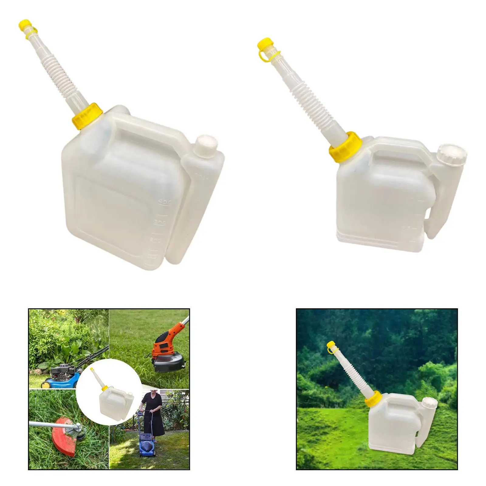 Sturdy Oil Mixing Jug ABS Plastic Dispenser with Scale for Chainsaw Trimmer and Engine Maintenance