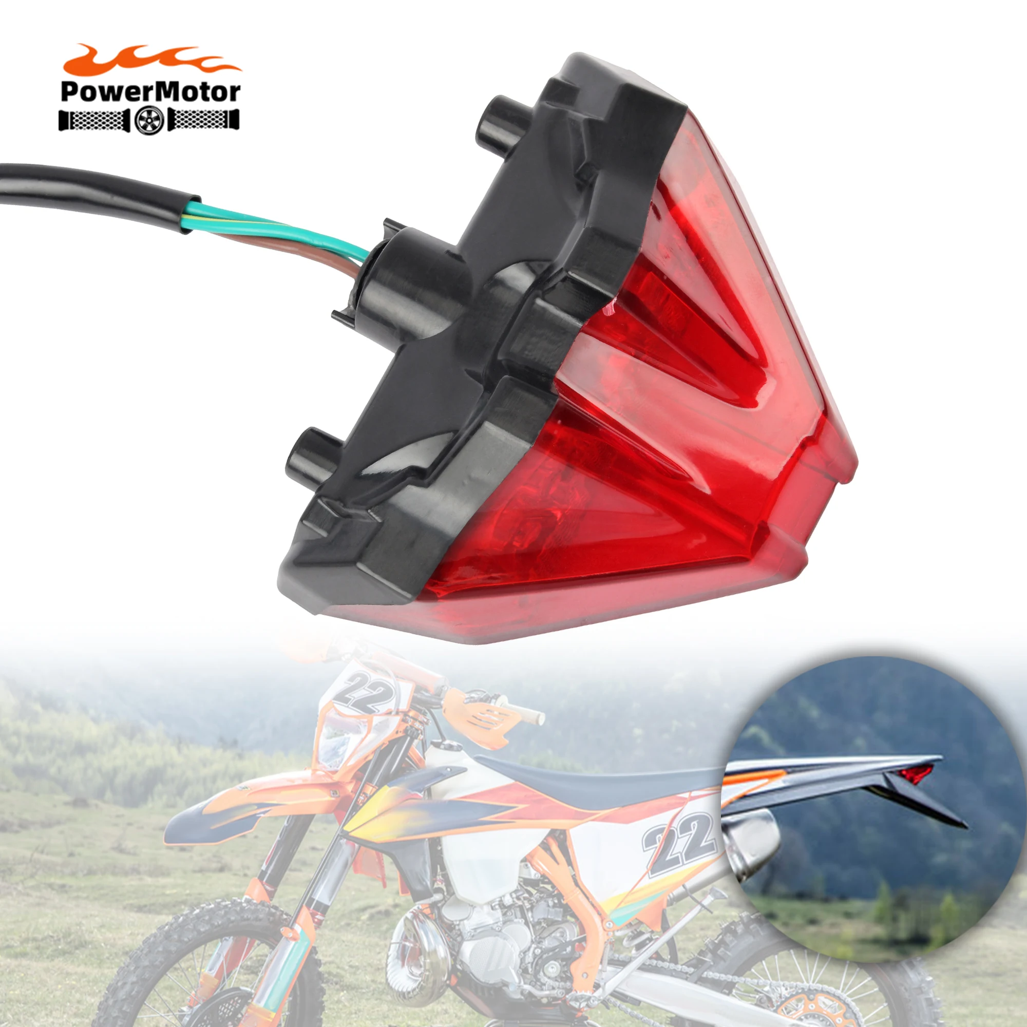 Motorcycle Tail Light Motocross Taillight for KTM EXC EXCF XCW XCFW XWF 150 250 350 450 500 Enduro Modifications Dirt Bike Parts