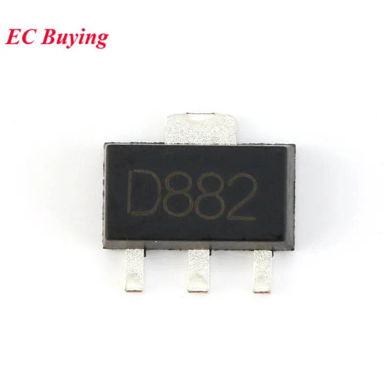 50pcs B772 D882 SOT89 2SB772 2SD882 SOT-89 772 882 SOT SMD NPN PNP Transistor Triode Audio Amplifier Switch New Original