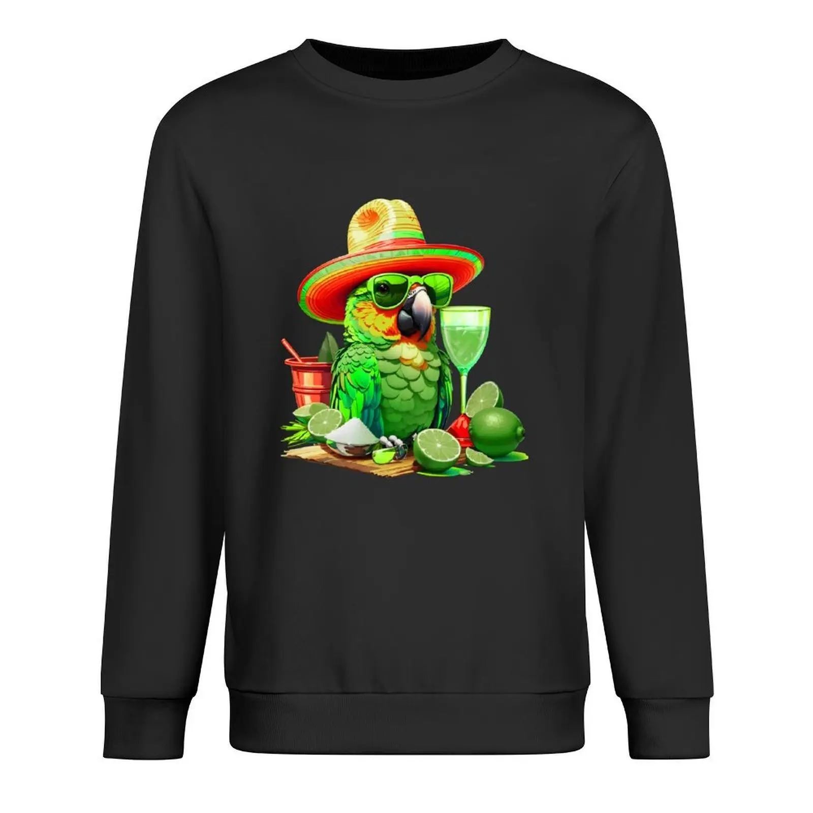 

Salt and Lime Parrot Happy Bird in Paradise Pullover mens designer clothes fashion men tracksuit men tracksuits men's sweatshirt