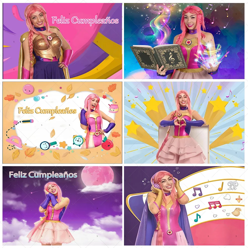 

Luli Pampín Cumpleaños Backdrop Supplies Kids Birthday Party Decoration Background Baby Shower Photography Prop Pink Girl Gifts