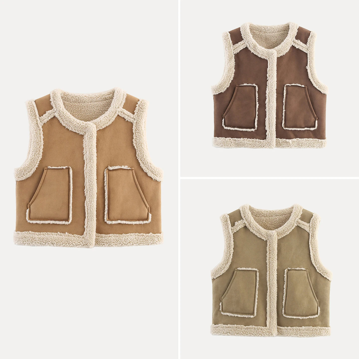 سترة نسائية مخملية من Faionable لخريف 2025 لون جديد Sle Blo round Ne Svel Jaet Commute Sle لون نقي #1