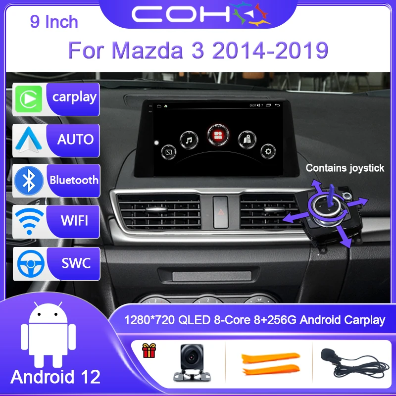 

For Mazda 3 2014-2019 Android 12.0 Octa Core 8+256G 9 inch Car Multimedia Player Stereo Receiver Radio