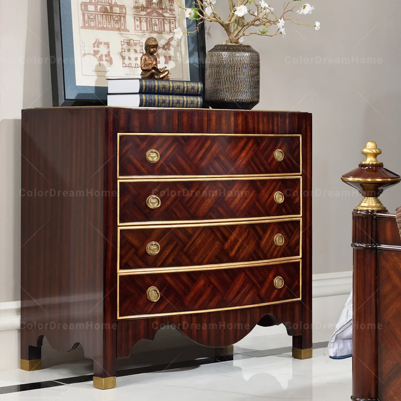 Classic British Bedroom Furniture Wooden 4 Drawer Chest