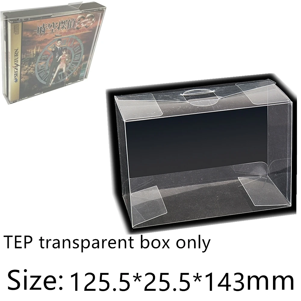 Collection Display Box For Sony PS1/SEGA Dreamcast/DC/SS/3CD/4CD Game Storage Transparent Boxes TEP Shell Clear Collect Case