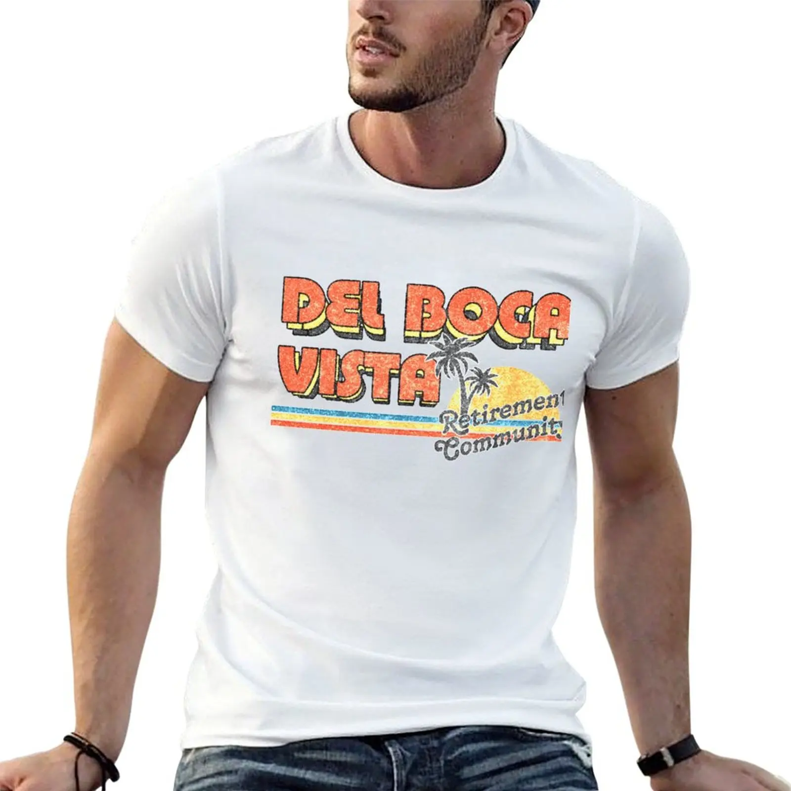 Del Boca Vista Faded T-Shirt Holiday Party Tee Shirt