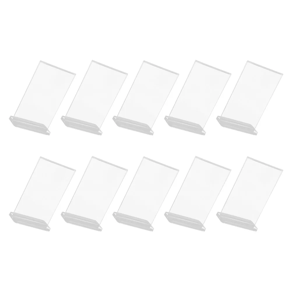10pcs T Shaped Display 10x15cm Clear Acrylic Menu Holder Restaurant Table Advertising Sign Poster Rack Stable Base