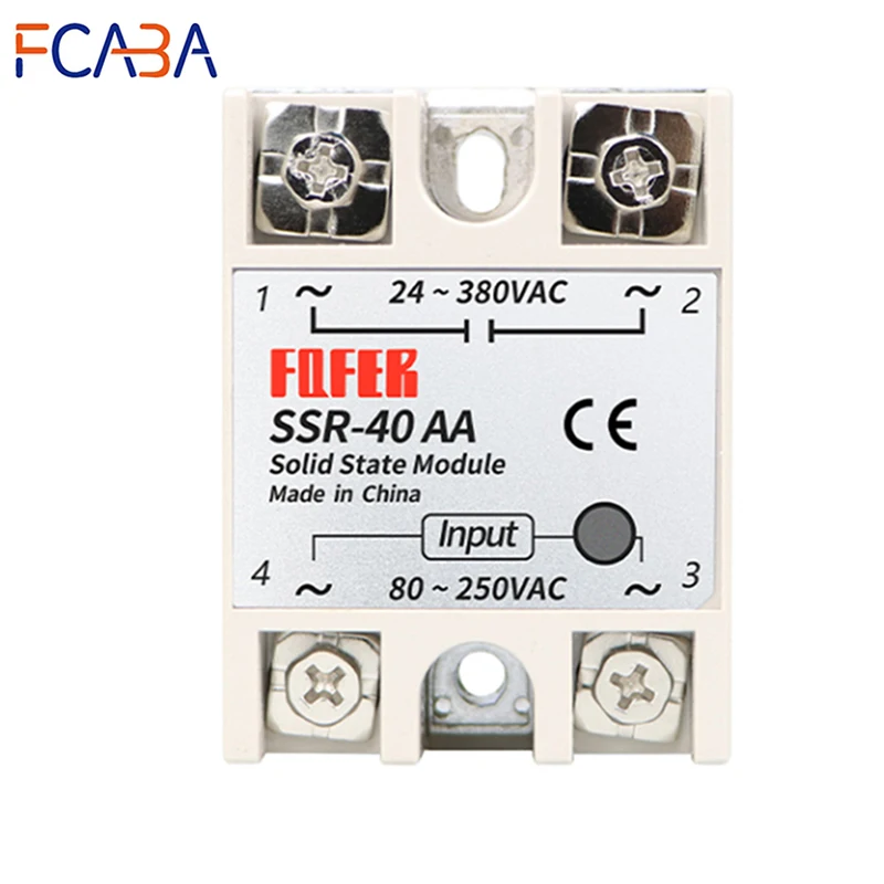 Fcaba 1pc SSR-60AA-100AA Festkörper modul Eingang 80-250vac Ausgang 24-380vac Temperatur regelung neuer kontaktloser Schalter