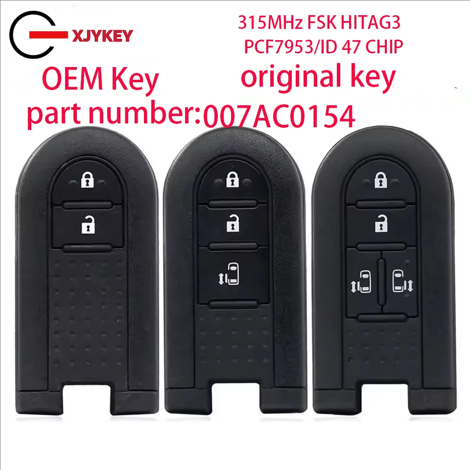 

XJY оригинальный OEM умный дистанционный брелок приближения 315 МГц ID47 для Daihatsu Terios LA600S Passo танто индивидуальный брелок для Toyota