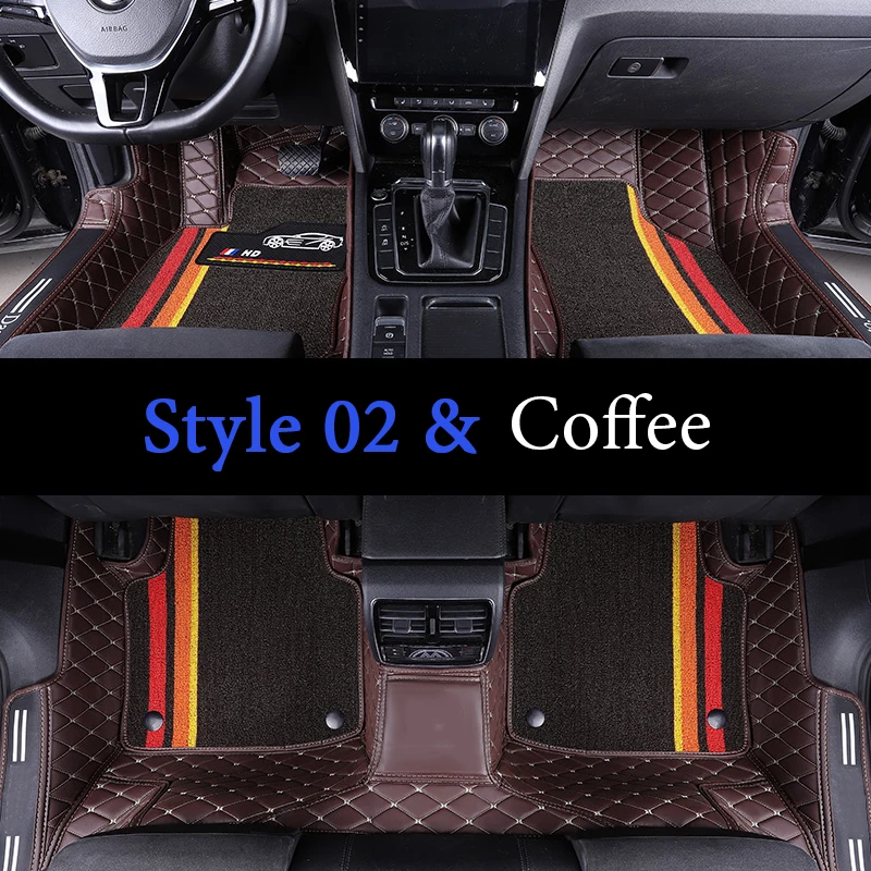 

Fashion Car Floor Mats For Nissan X-TRAIL TEANA QASHQAI LIVINA LANNIA TIIDA SYLPHY GENISS SUNNY Leather Internal Accessories