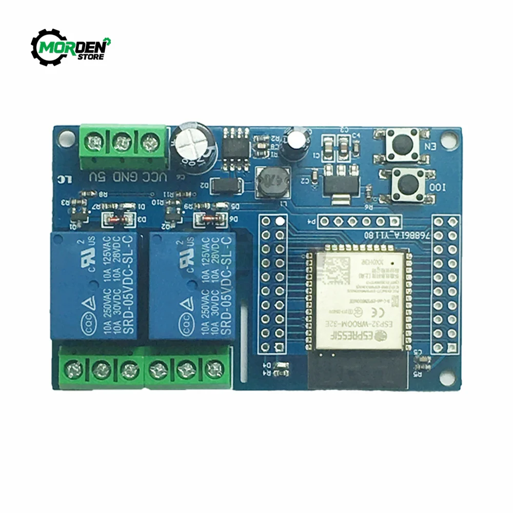 

Dual-channel WIFI Relay Module ESP32-WROOM Development Board Secondary DC5-60V Power Supply Accessories