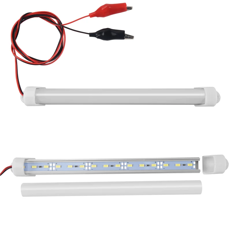 ABMI-2X 12V 車 LED SMD インテリア ライト バー チューブ ストリップ ランプ バン ボート キャラバン キャンピングカー コールド ホワイト、