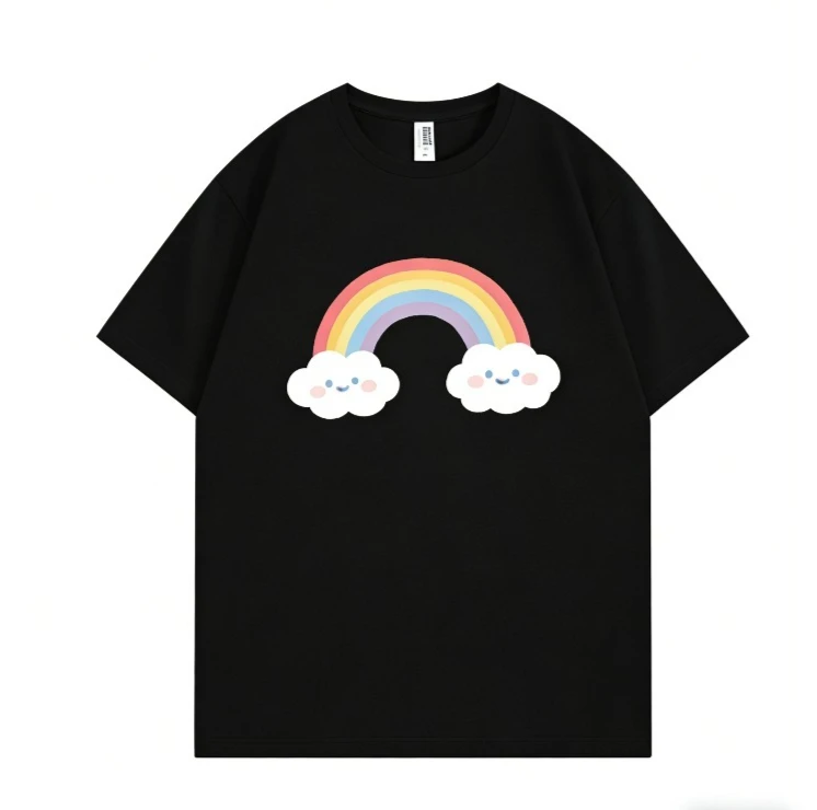 Funny Temperament T-Shirts Streetwear Short Sleeve Fashion Summer Style Mens Versatile Unisex Full Casual Breathable Loose Fit