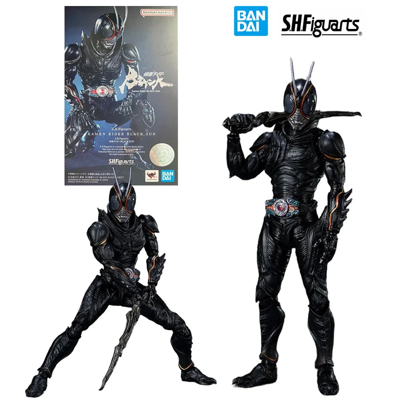 Bandai S.h. Figuarts Kamen Rider Black Sun Anime Action Figure Modèle, Jouet pour enfants, Cadeau d'anniversaire, Collection, Original, 16cm