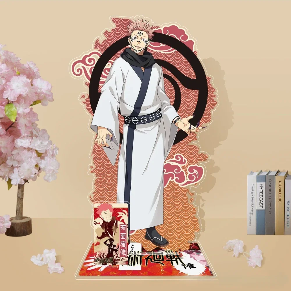 Jujutsu K10cm/3.93in Standing Plates Five Insights Two Sided Lodging Nuo Anime Peripherals Toy Collectible Desk Ornaments Decor