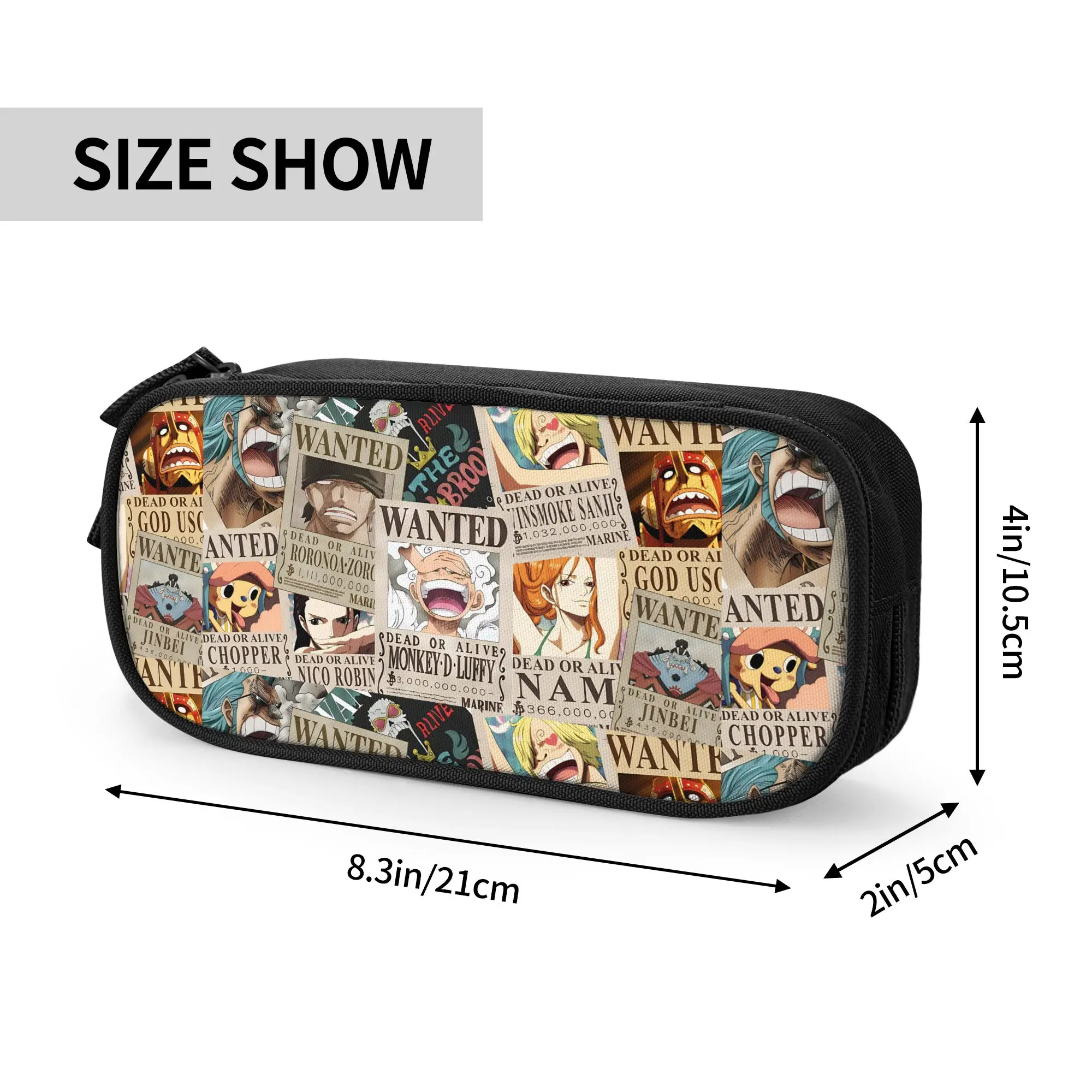 Custom Anime One piece Theme Large Capacity Bags for Child  School Pencil Bag for Boys Gilrs Kids