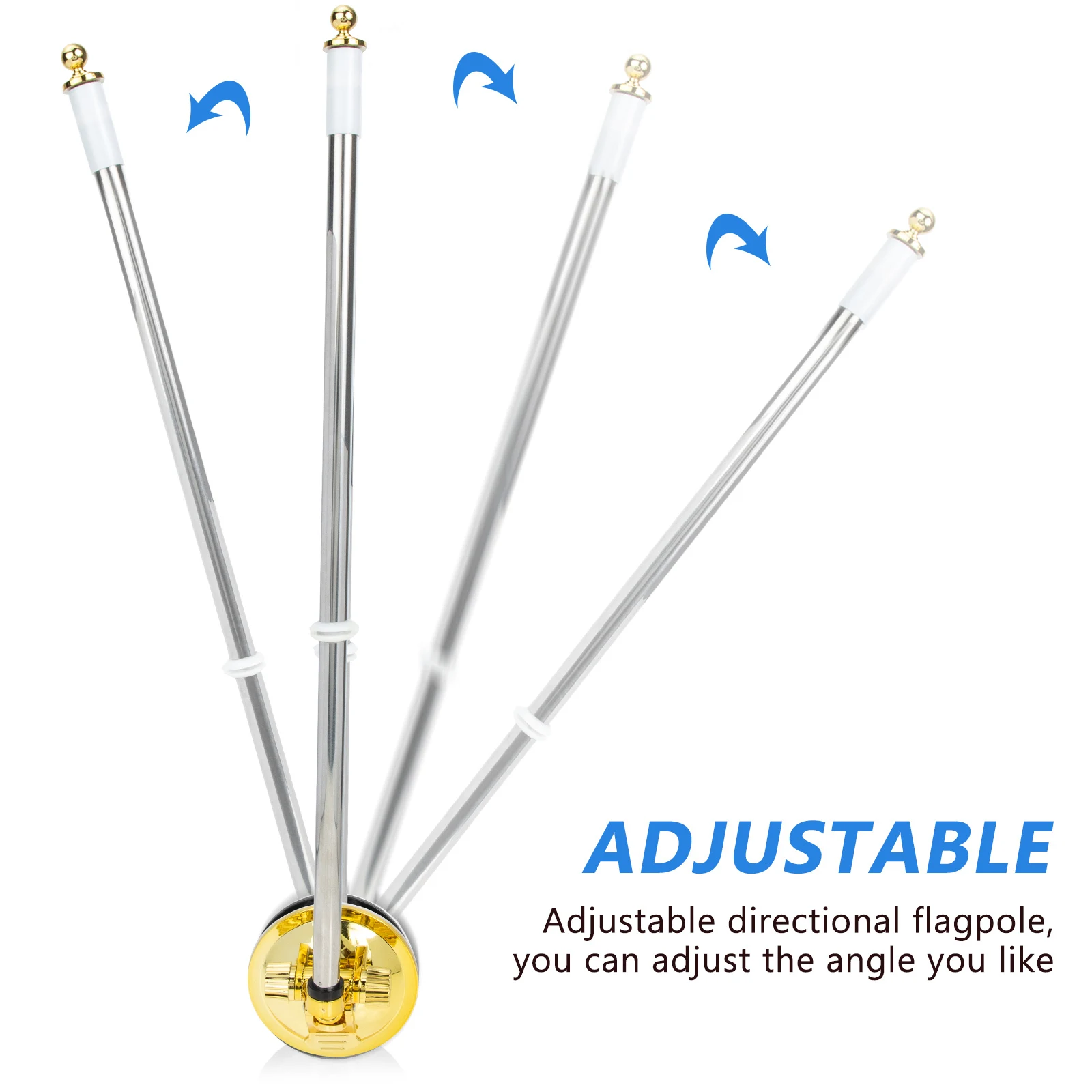 

Robust Metal Flagpole Stand with Suction Cup Mount Multi Use Flag Pole Holder for Vehicles Boats Glass Surfaces Outdoor Decor