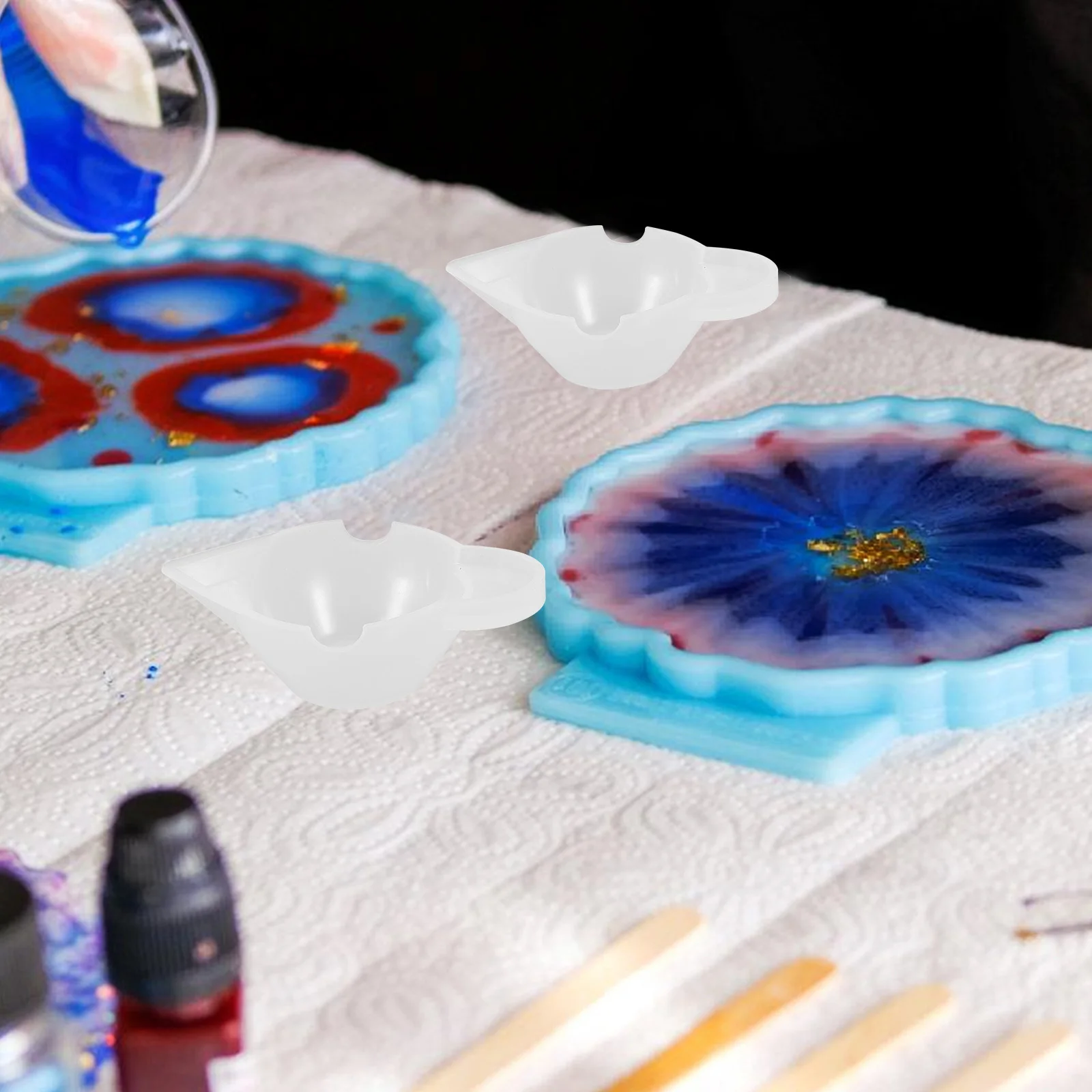 

15pcs Silicone Resin Mixing Cups 50Ml Heat-Resistant Reusable For Diy Jewelry Making Craft Epoxy Resin Color Mixing Measuring