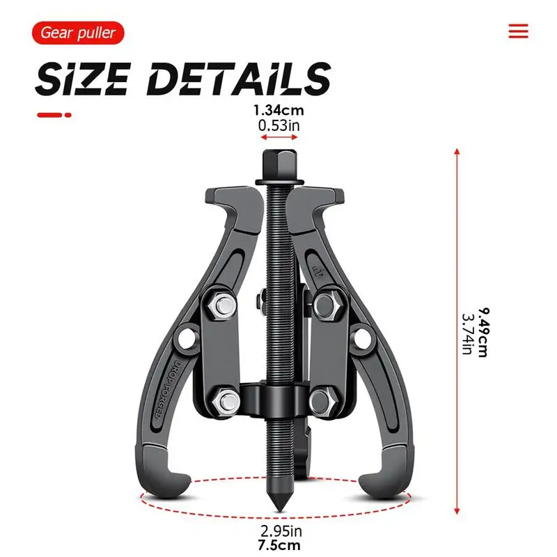 Estrattore per cuscinetti per moto Estrattore per ingranaggi Estrattore per cuscinetti Estrattore per cuscinetti Estrattore per ingranaggi a tre ganasce Strumento per estrattore per divisore per cuscinetti Acciaio al carbonio