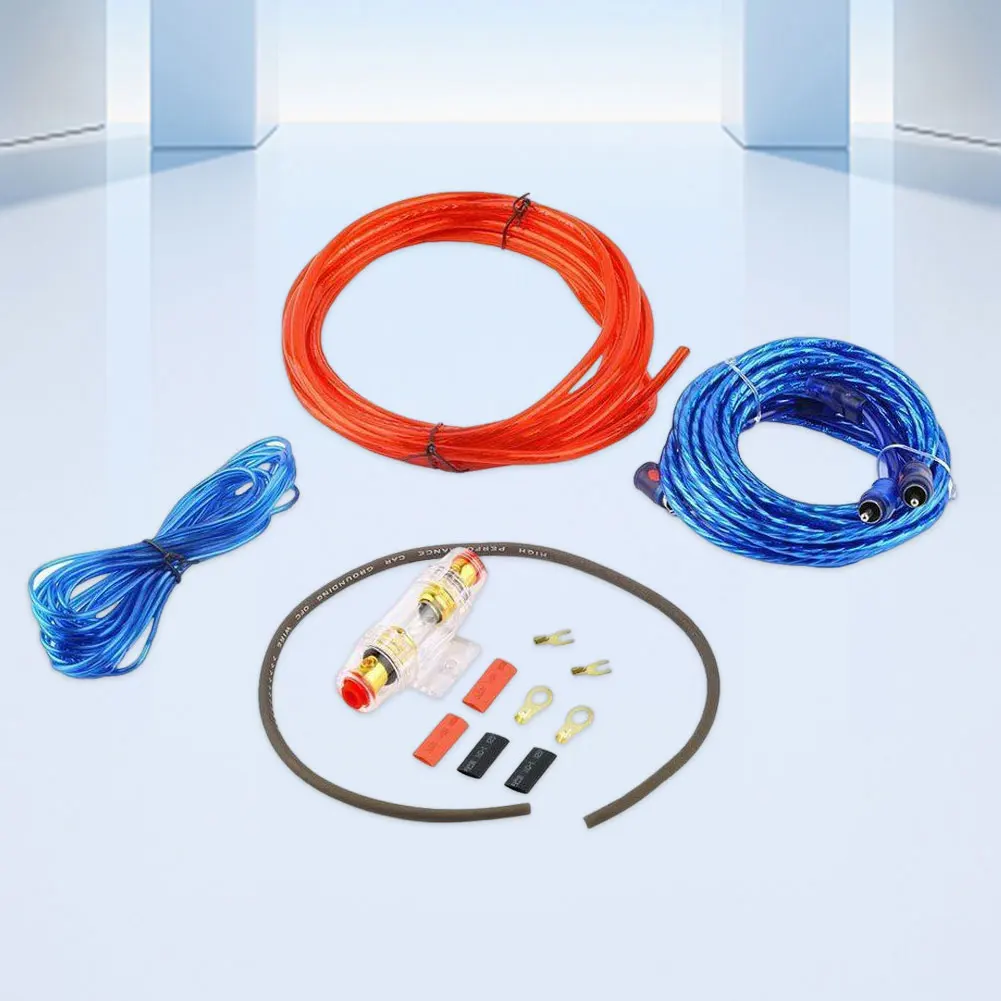 

1500W Car Subwoofer Cable 8GA Speaker Installation Wires 18GA Subwoofer Speaker Line for Car Modification for Auto Vehicle Parts