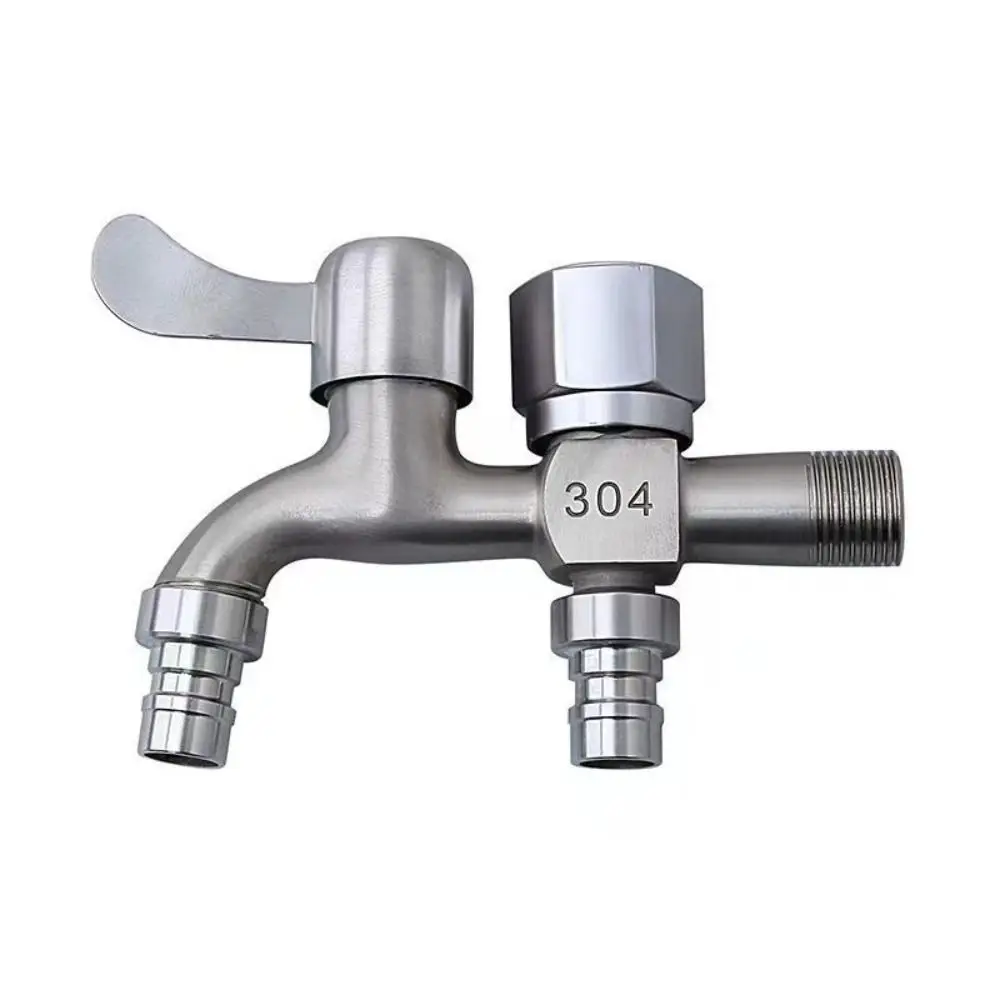 1Pc One-in-two-out Mop Pool Faucet Dual-water Tap Expansion Faucet for Washing Machine Outdoor Garden Bibcock