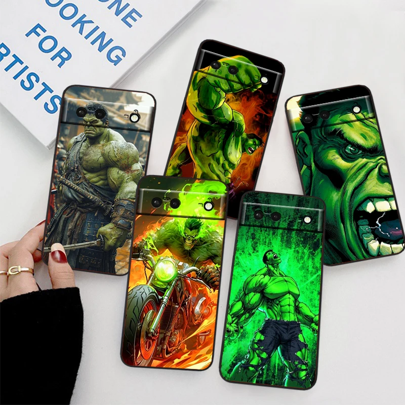 

Hulk Cool Marvel Popular For Google Pixel 9 8 7A 7 6A 6 5A 5 4 4A XL 5G Black Silicon Shockproof Shell TPU Phone Case