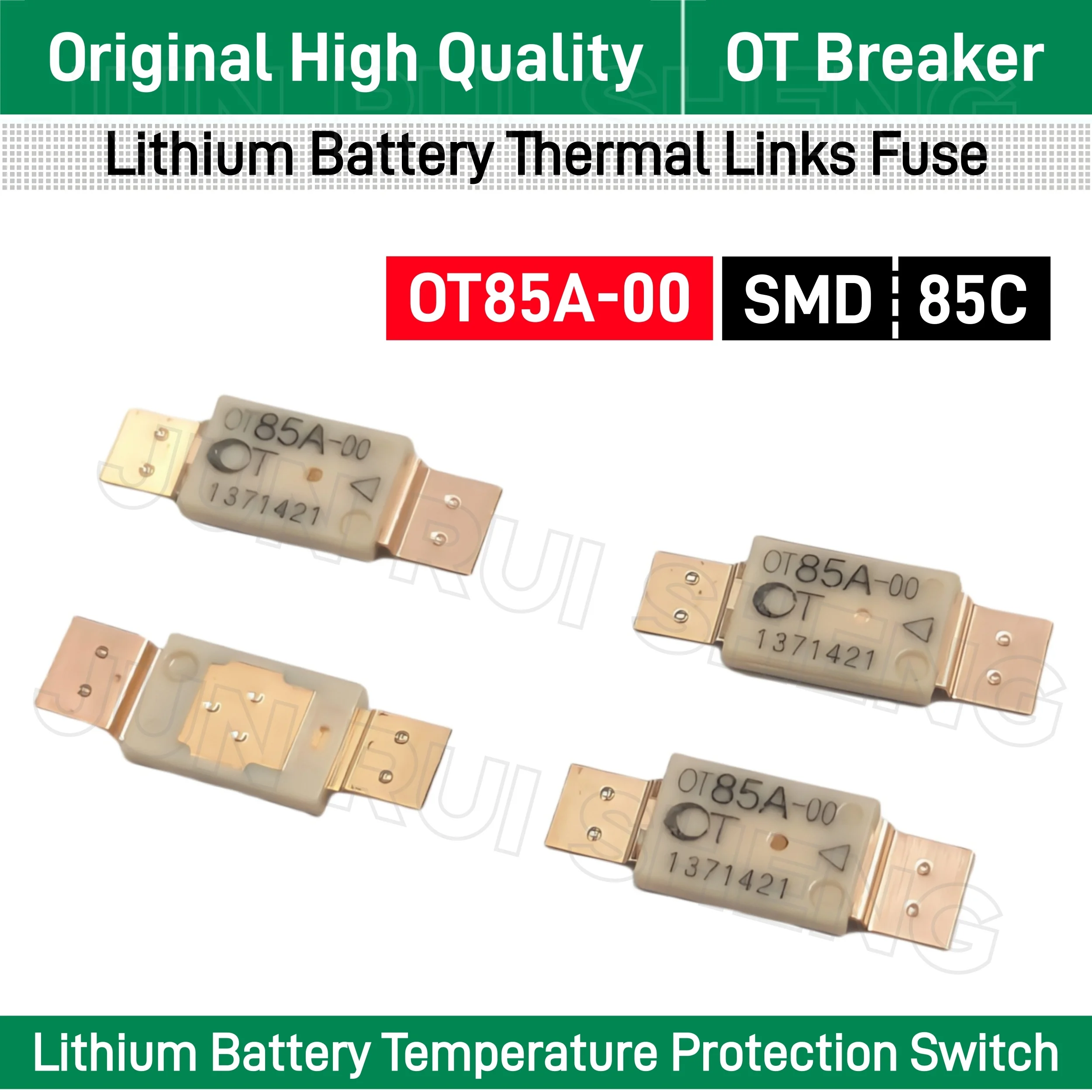 

10PCS OT85A-00 Original OT85A OT Breaker SMD Lithium Battery Thermal Links Fuse OT 85C 85 Degree Thermal Cutoff Temperature Fuse
