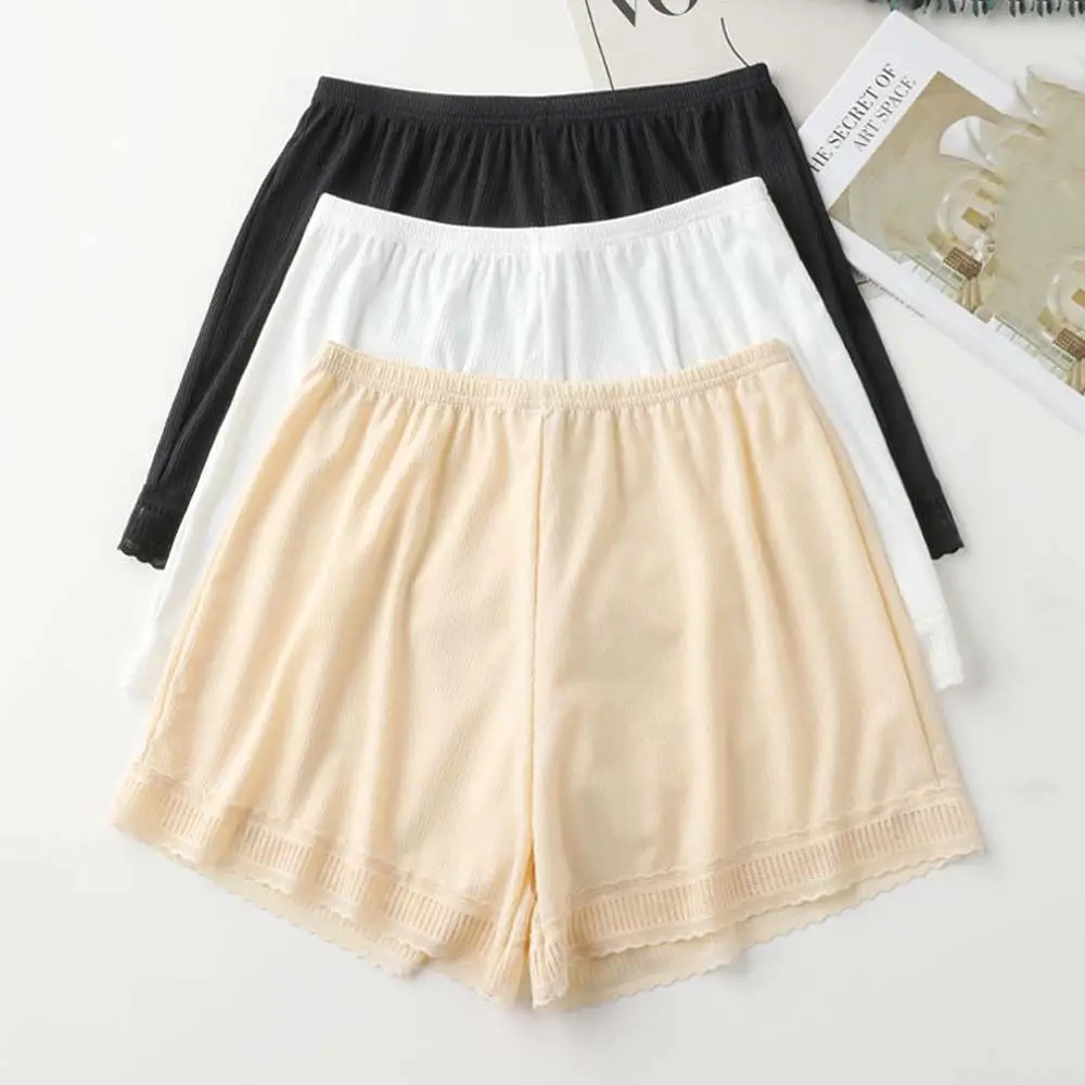 Thin Fashion Leisure Shorts Pants Lace Ice Silk Loose Short Pants Women Shorts Pants Pajamas Shorts Leggings Safety Short Pants