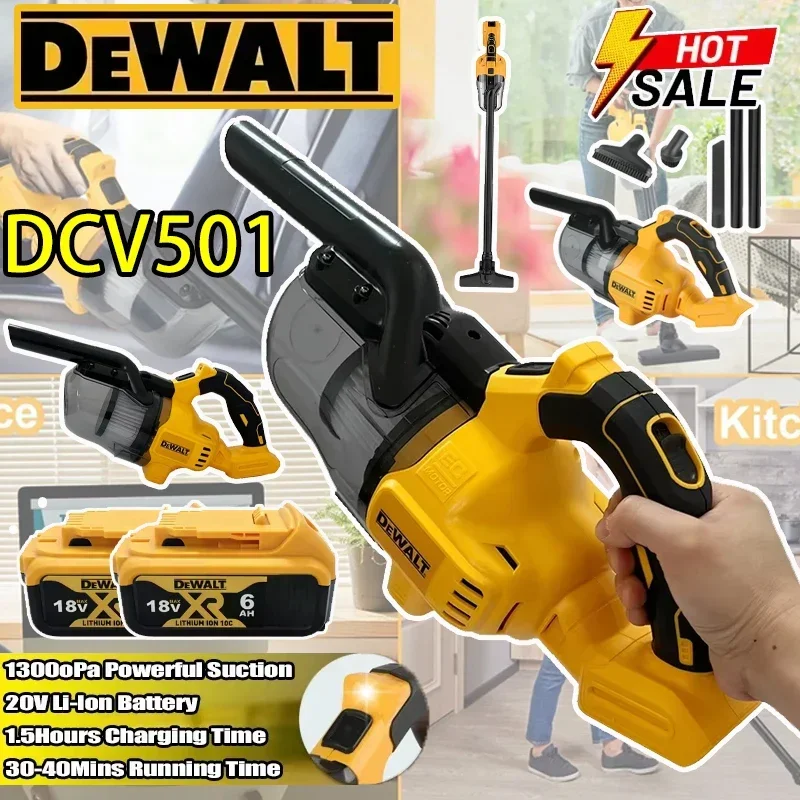 DEWALT DCV501 Dry Handheld Vacuum Cleaner Portable Brushless Vehicle Mounted Floor Cleaner Household Power Tools FitHome Car Pet