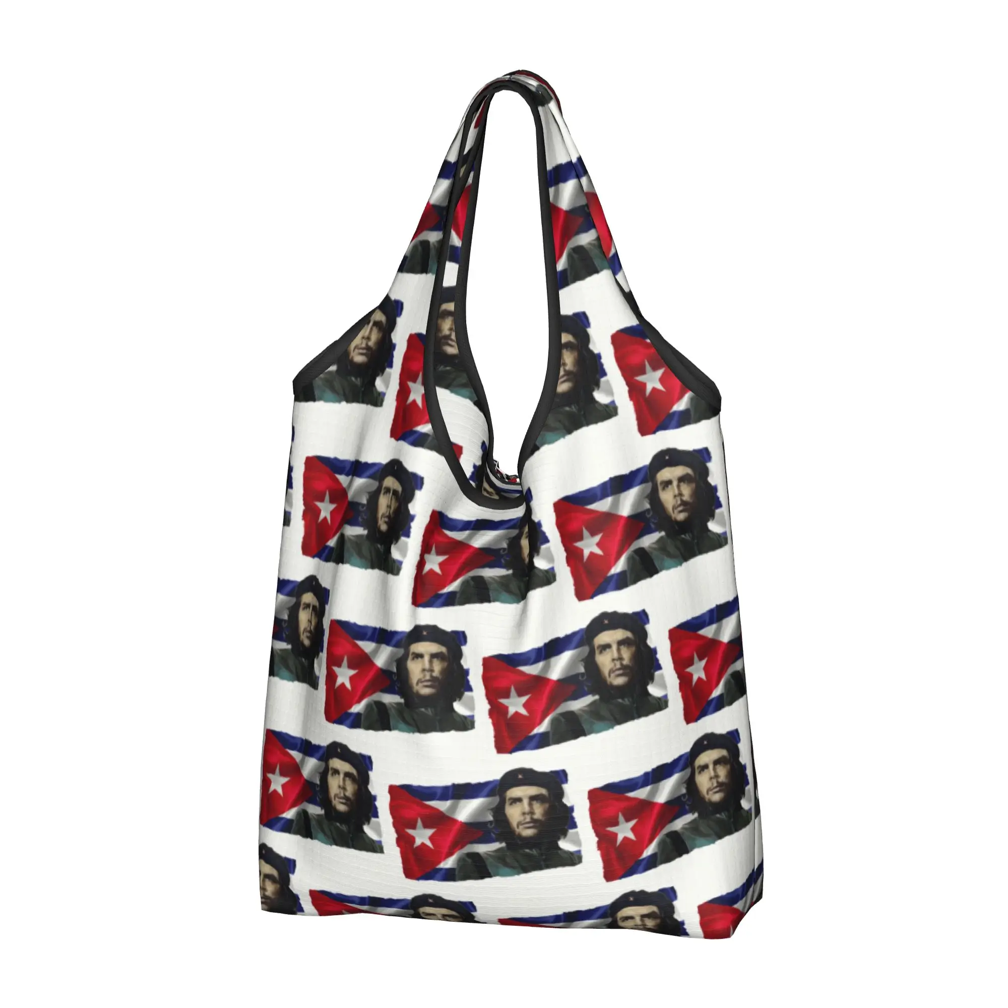 Recycling Che Guevara Shopping Bag Women Tote Bag Portable Cuba Grocery Shopper Bags