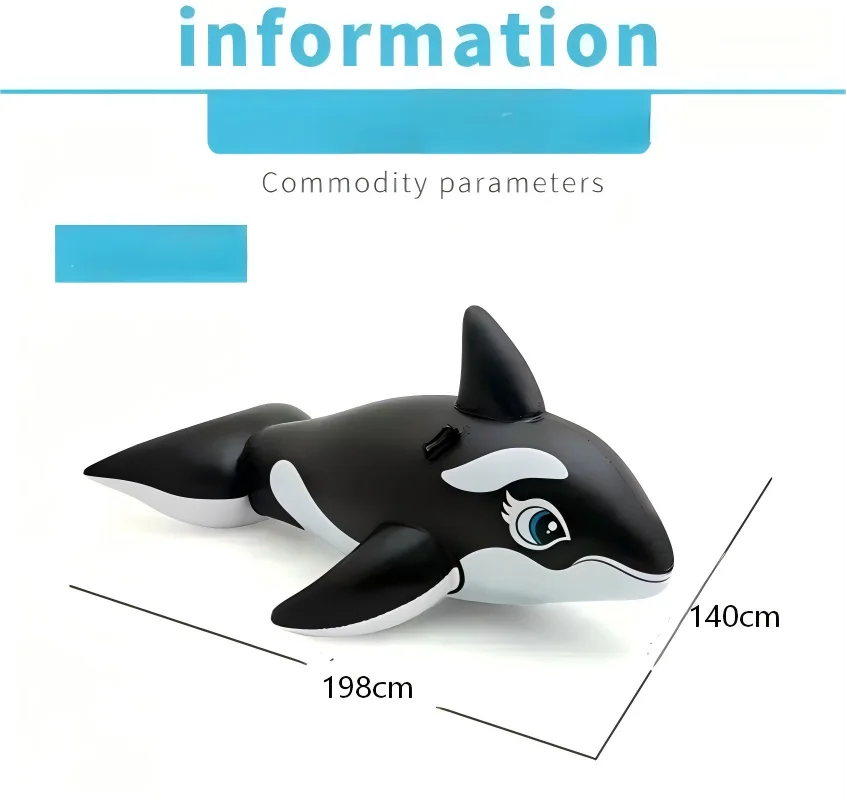 Flotador inflable de montaje de ballena para surf acuático, flotador inflable de PVC para montaje en surf acuático