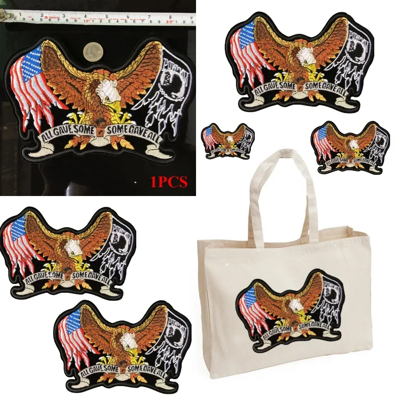 Animal Eagle Embroidery Large Sticker Cross-border Adhesive American Flag Clothing Accessories Holes DIY Spot Angel Wings Pride