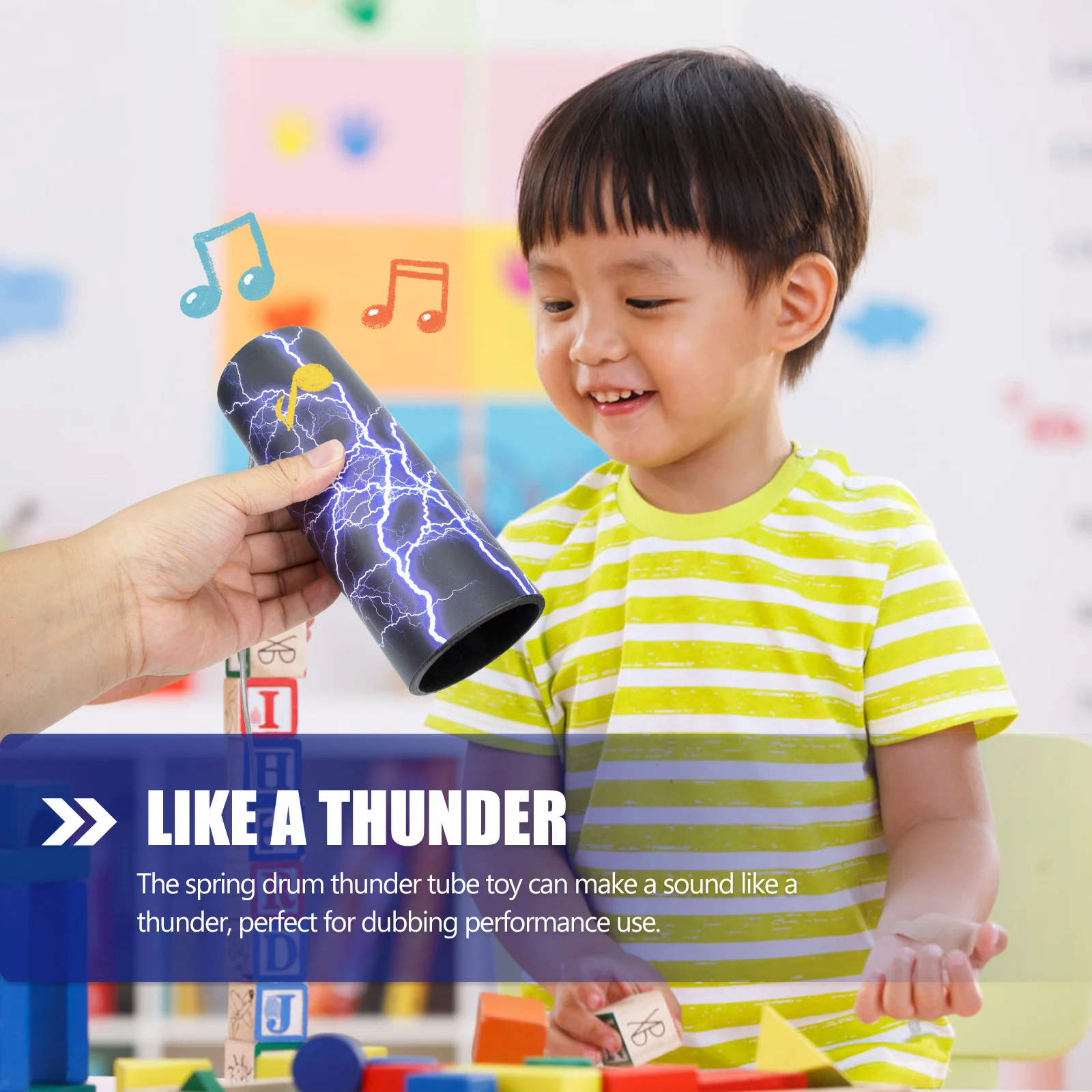 Thunder Drum Spring Kids Toy Dubbing Percussion Instrument Toys Toddler