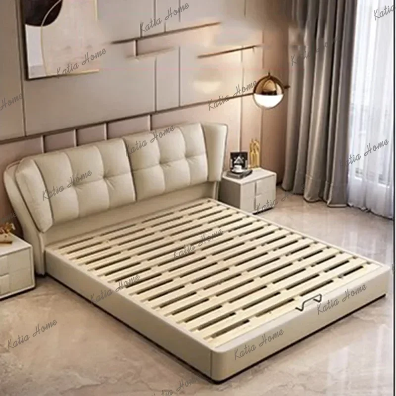 Best Sellers Queen Nordic Luxury Bed Under Storage Master Queen Twin King Bed Modern Frame Princess Letto Matrimoniale Bedroom F