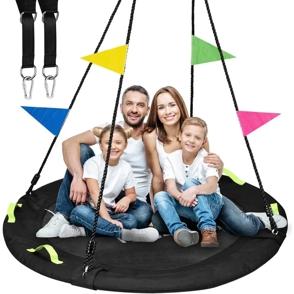 

Tree Swing, 48 or 60 inch Swing for Whole Family, 900lbs Weight Capacity, w/Adjustable Hanging Straps, for Outdoor Backyard