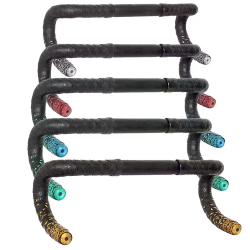 Imagen 1 del producto Cinta de barra de bicicleta de carretera, cinta de barra súper adhesiva Kush Star Fade EVA/PU, cinta envolvente antideslizante para amortiguador de bicicleta con 1 par de tapones de barra