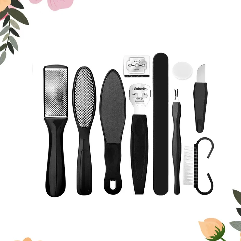 Voetvijl Wrijven Verwijdering Machine 10-delige set Hak Eelt Voetreparatie- en schaafgereedschapset voor thuisverzorging Gereedschapset