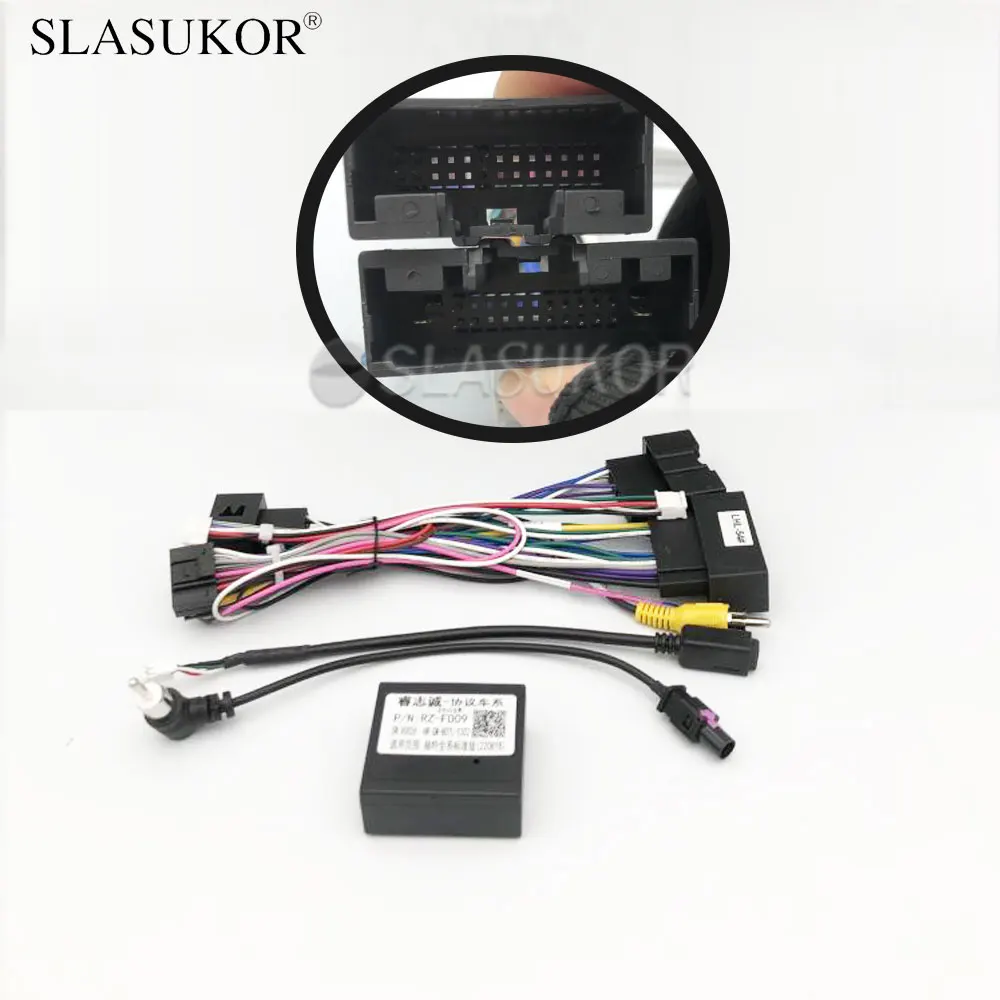 Fascia fit For Ford Transit 2015-2018 Canbus and cable Panel Dash Mounting Installation Trim Kit Frame Bezel Canbus Cable