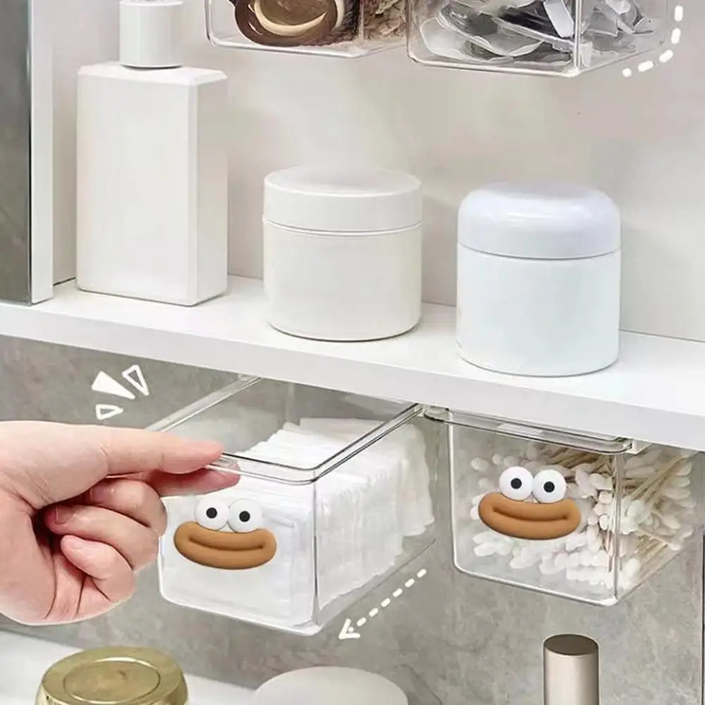 Drawer-style Storage Box Bathroom Cute Pull-Out Storage Drawer Under The Style Transparent Box Box Mirror Storage Cabinet B5X5