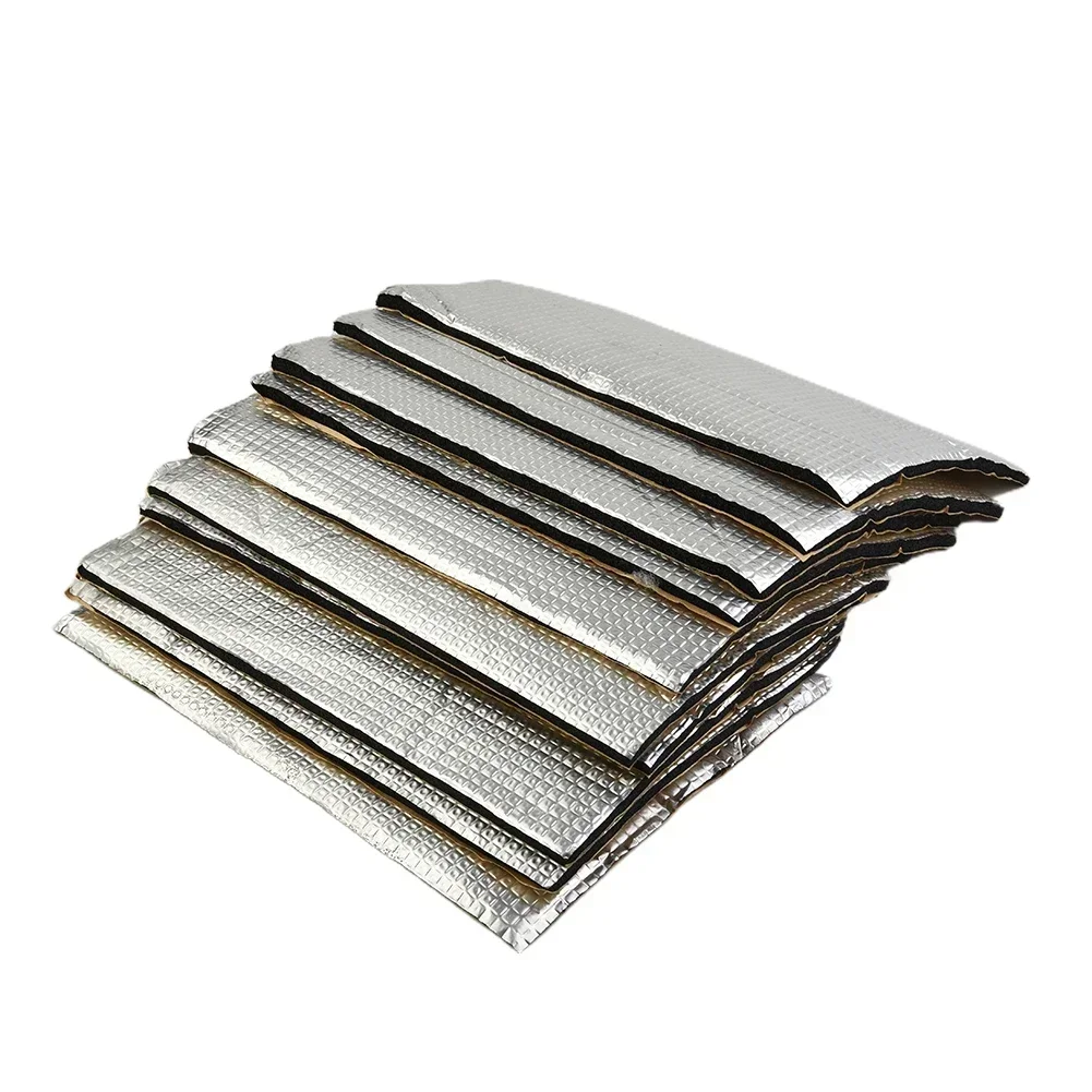 10 Sheets Sound Deadener Heat Insulation Mat Car Van Sound Proofing Deadening Auto Hood Engine Noise Insulation Mat 250X180mm