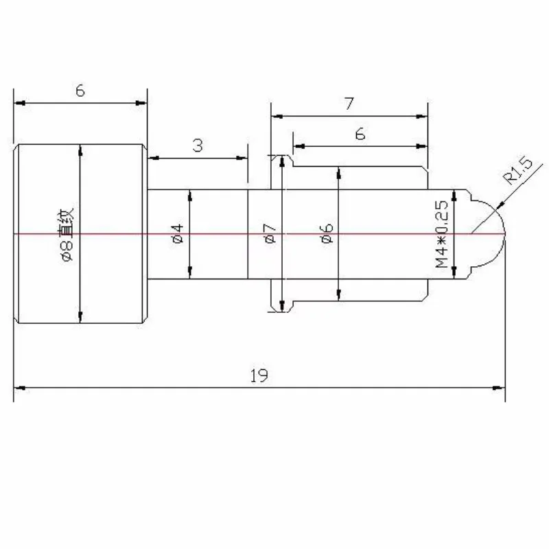 M4 * 0.25 trimmer screw fine tooth screw trimmer screw thread pair, precision adjustment laser