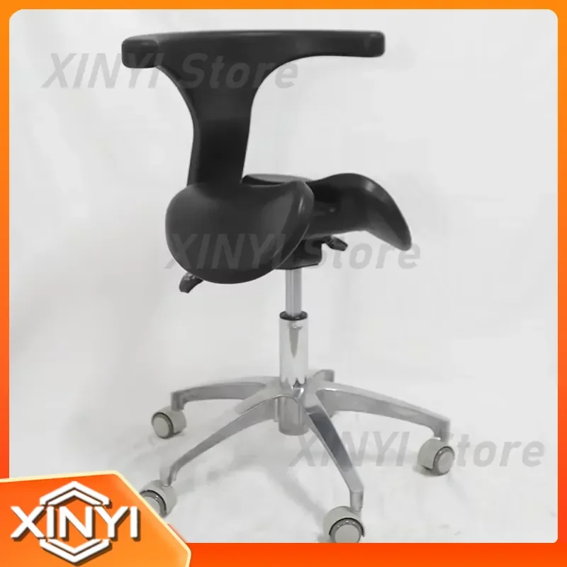 Dental Saddle Stool for Dentist Orthopedic Adjustable Height Ergonomic Office Chair with Silent Casters for Spa Clinic Doctor
